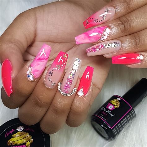 Neon pink cerise nails | Nails, Pink nails, Manicure