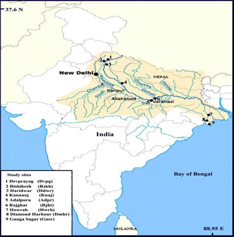 Map Of India Ganga River Maps Of The World - vrogue.co