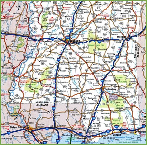 Map of Southern Mississippi