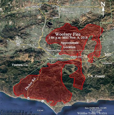 Map Of Woolsey Fire – Map Of The Usa With State Names