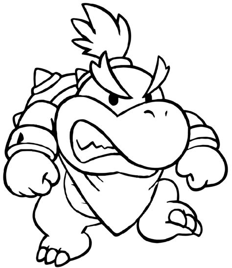 Bowser Jr Coloring Pages Printable | K5 Worksheets