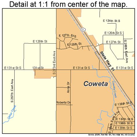 Coweta Oklahoma Street Map 4017800