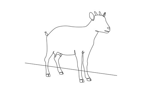 Single one line drawing mammal animal concept. Continuous line draw design graphic vector ...