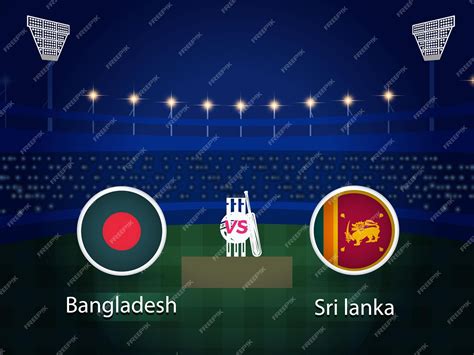 Premium Vector | Bangladesh vs sri lanka 2023 cricket world cup with ...