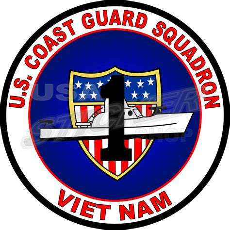 U.S. Coast Guard Vietnam Sticker - Round - Item #CG-088 - USA Military ...