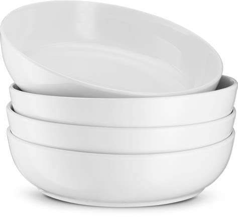 Kook Ceramic Pasta Bowls, Set of 4, 32 oz, White - Walmart.com ...