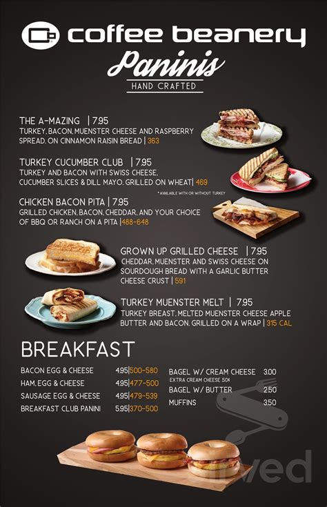 Menu for Coffee Beanery in Flint, MI | Sirved