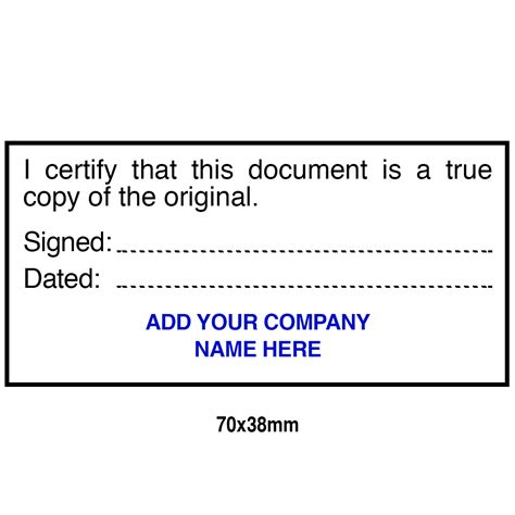 New Personalised "Certified As True" Stamp in Three Sizes | eBay