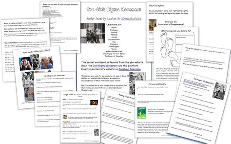Civil Rights Movement Lessons (Free Packet) - Homeschool Den