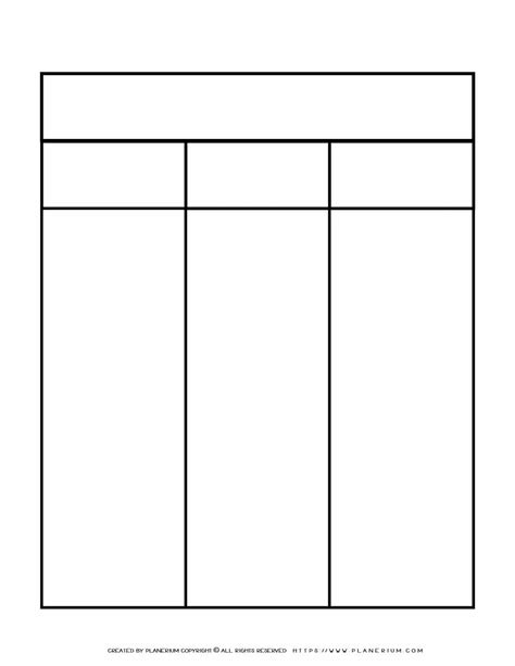 3 Column Chart Template