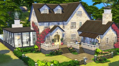 Old Stone Cottage || The Sims 4 Family Home: Speed Build - YouTube