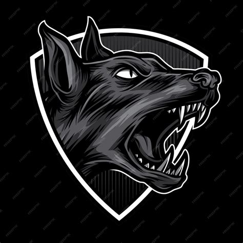 Premium Vector | Black dog logo