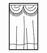 Coloring Book Curtains Stock Illustration  Download Image Now Black sketch template