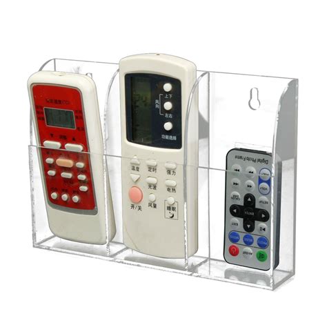 TV Air Conditioner Remote Control Holder Case Acrylic Wall Mount Storage Box | Remote control ...