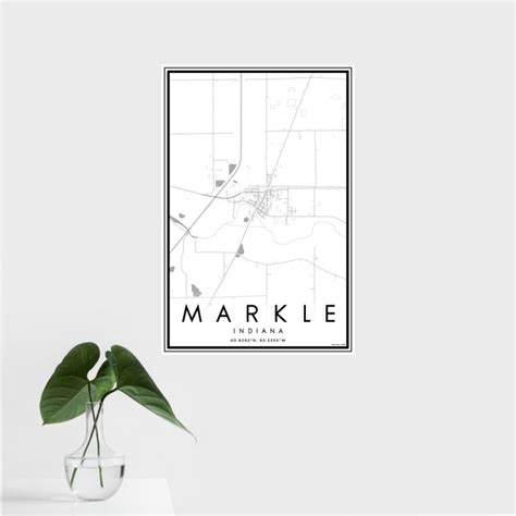 Markle - Indiana Map Print in Classic — JACE Maps