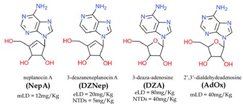 Inhibitors of AHCY. Summary of maternal and developmental toxicity of ...