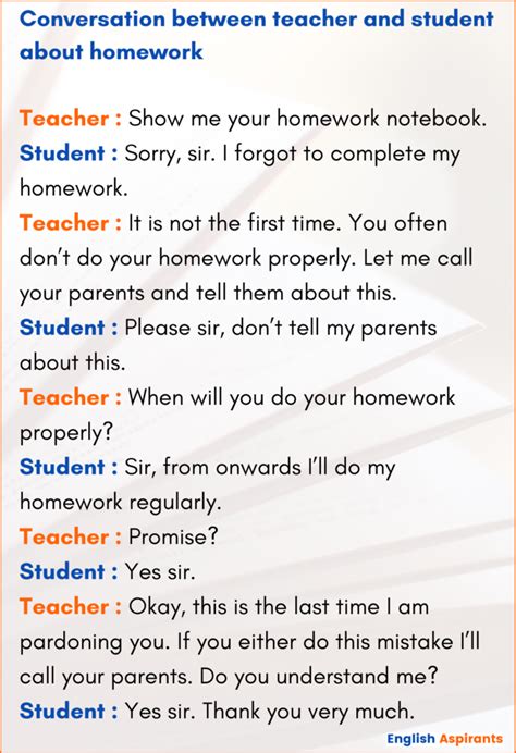 Write a Conversation Between Teacher and Student [3 Examples] | English conversation learning ...