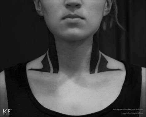 Blackwork on a neck. #tattoo #tattooing #tattooart #blacktattoo # ...