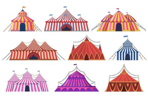 Circus tent. Amusement park vintage | Circus tent illustration, Circus ...