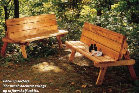 Picnic Table Plans - Convert to Benches - Woodwork City Free Woodworking Plans