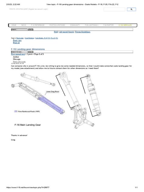 View Topic - F-16 Landing Gear Dimensions - Scale Models - F-16, F-35 ...