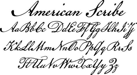 American Scribe Font The Declaration Of Independence Was | Cursive fonts alphabet, Fancy cursive ...