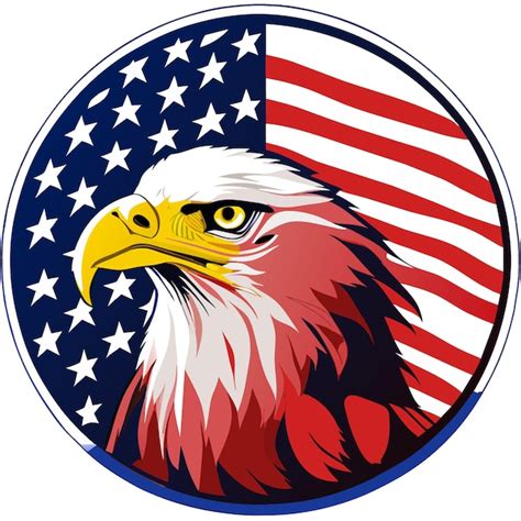 Premium Vector | Usa flag colors bald eagle graphic