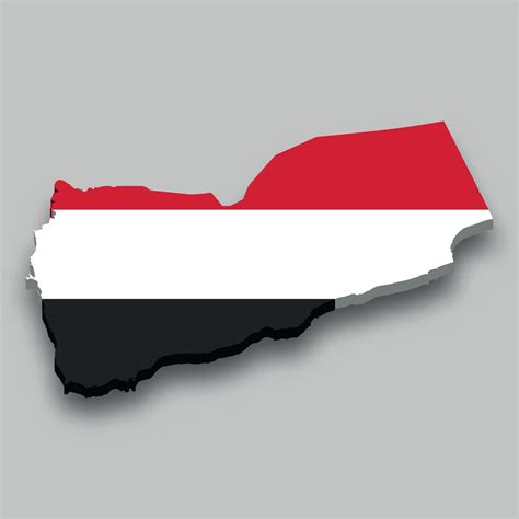 3d isometric Map of Yemen with national flag. 11179857 Vector Art at ...