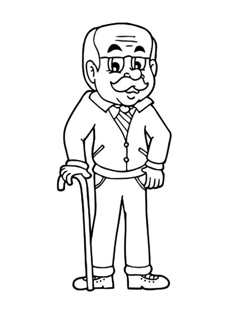 Handsome Grandfather Coloring Pages : Color Luna | Coloring pages ...