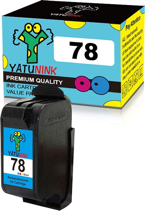 YATUNINK Remanufactured Ink Cartridge Replacement for HP 78 Tri-Color Ink Cartridge Compatible ...