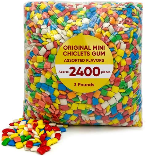 Amazon.com : Original Mini Chiclets Gum for Bubble Machine, 3 Pounds ...