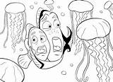 Finding Nemo Coloring Cute Fish  Pages sketch template