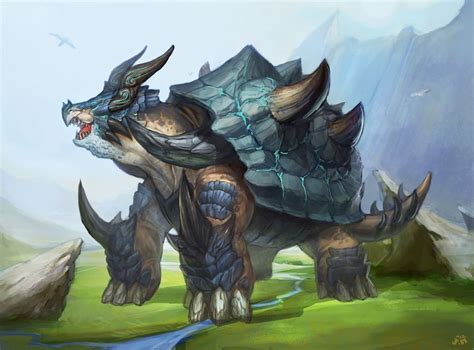 Turtle Dragon by cenotaph kveldulv | Creatures | 2D | Creature concept ...