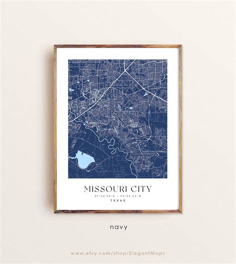 Missouri City Texas Map Missouri City TX Map Missouri City - Etsy