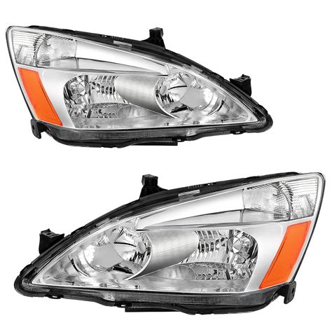 AUTOSAVER88 Headlight Assembly Compatible with 03 04 05 06 07 Accord OE Headlamp Replacement ...