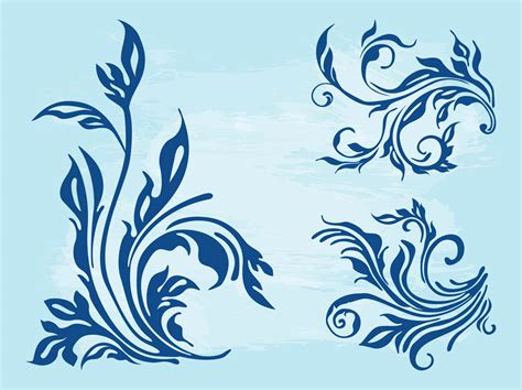 Floral Scrolls Layouts Vector Art & Graphics | freevector.com