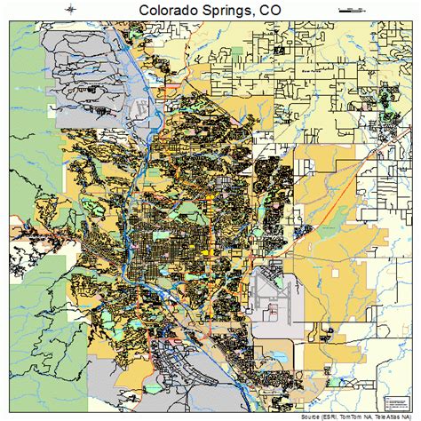 Colorado Springs Colorado Street Map 0816000