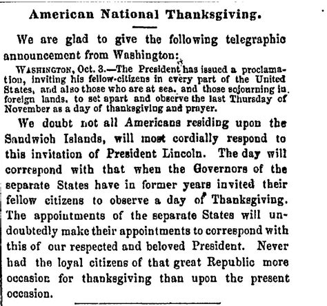 Bill Milhomme: 1863 Proclamation Declared Thanksgiving a National Holiday