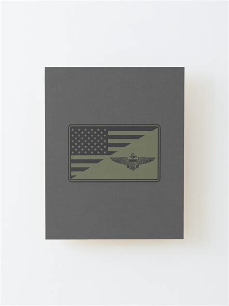 "US Naval Aviator Pilot Wings Patch (subdued)" Mounted Print for Sale ...