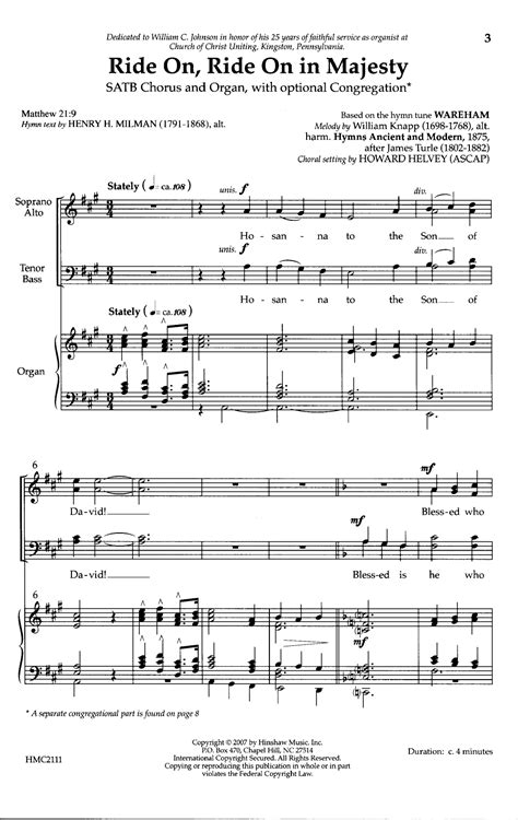 Ride On, Ride on in Majesty (SATB with Organ | J.W. Pepper Sheet Music