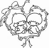 Little Twin Stars Coloring Page sketch template
