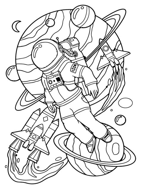 Nasa Rocket Coloring Page - Free Printable Coloring Pages for Kids