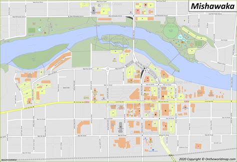 Mishawaka Downtown Map - Ontheworldmap.com