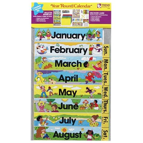 Year Round Calendar Bulletin Board Set,149 Piece Set,17''x22'' - Free ...