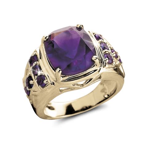 Daniel Steiger Amethyst Mens Ring | Rings for men, Mens gold jewelry, Mens gemstone rings