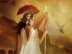 The goddess Athena.