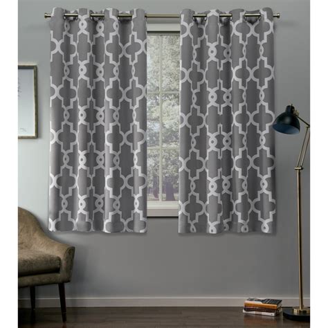 Exclusive Home Curtains Ironwork Sateen Woven Room Darkening Blackout ...