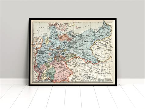 Map Imperial German Empire in Borders of 1914 Poster First - Etsy UK