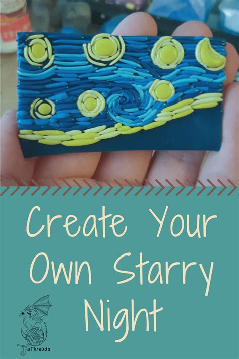 Learn how to create your own Starry Night technique with polymer clay. You can use this on a ...