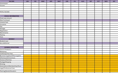 free business tax expense spreadsheet — db-excel.com